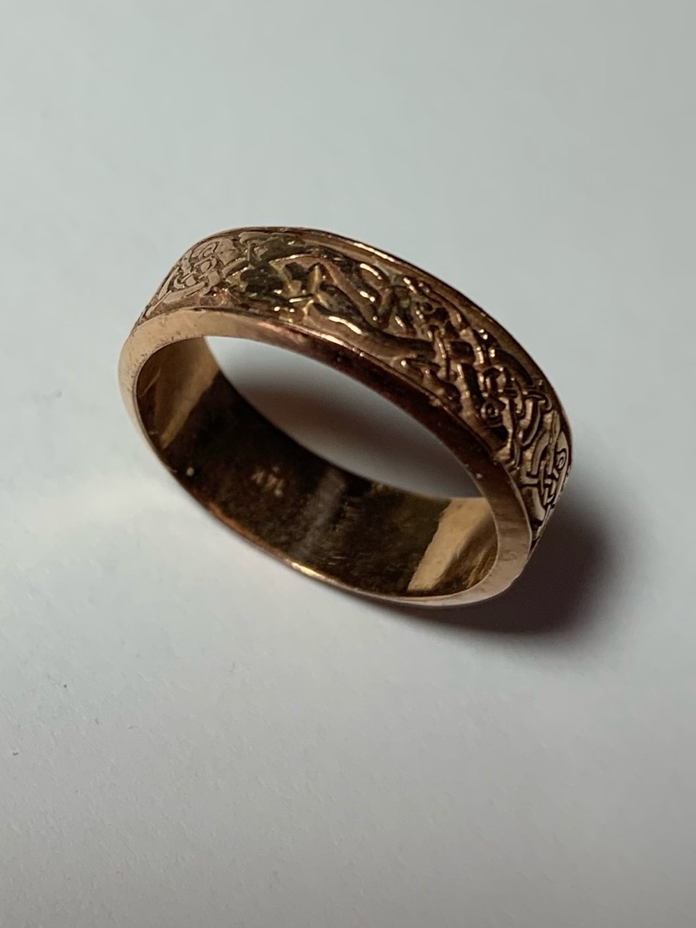 Vintage 14K Gold Celtic Claddagh Knot Band Ring | Size 6.5 | 5g